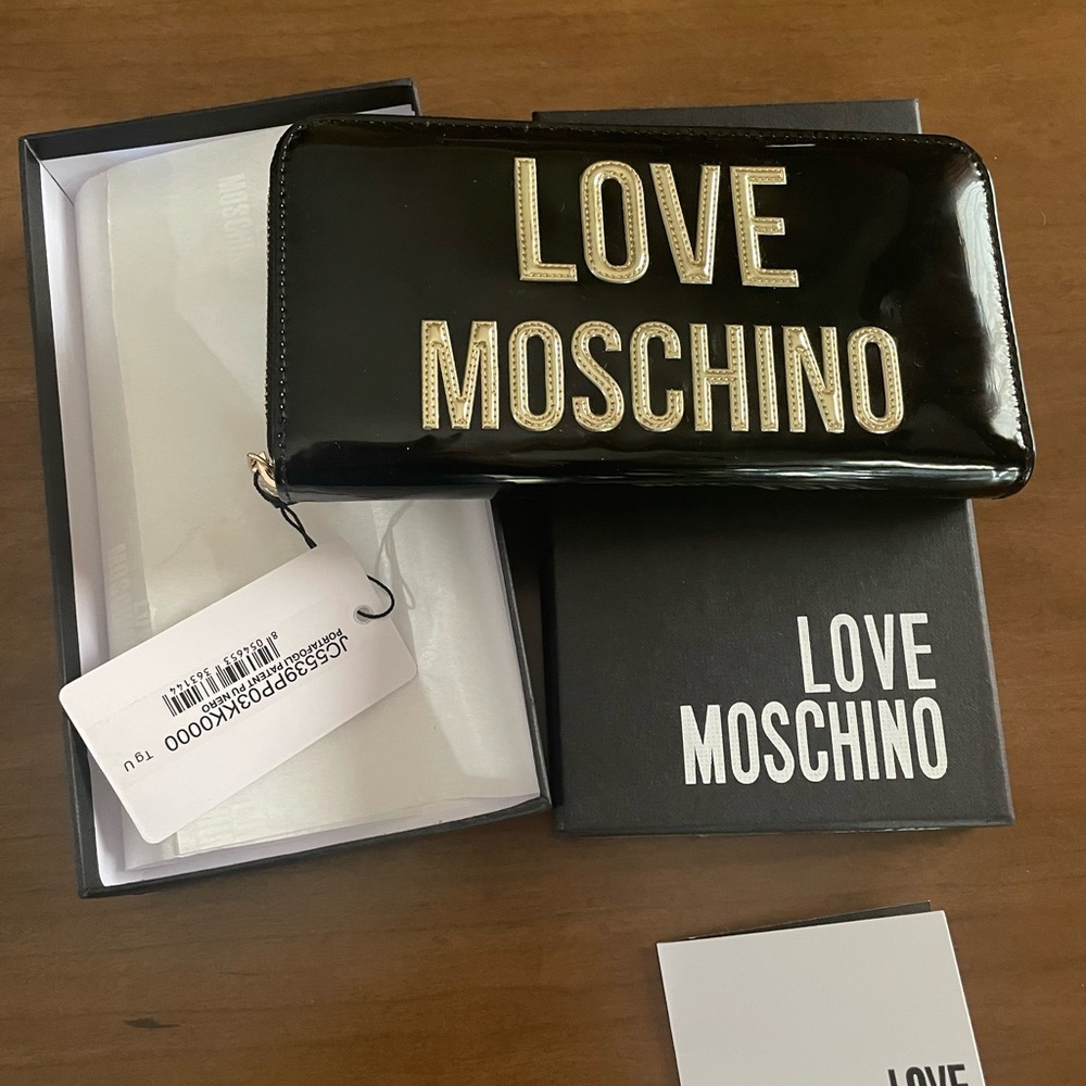 love Moschino Shiny Black Wallet
